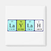 Laylah periodieke lijstnaam magnet (Voorkant)
