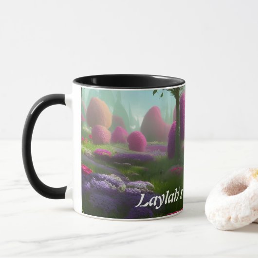 Laylah's Morning Tea Gepersonaliseerd  Mok (Met donut)