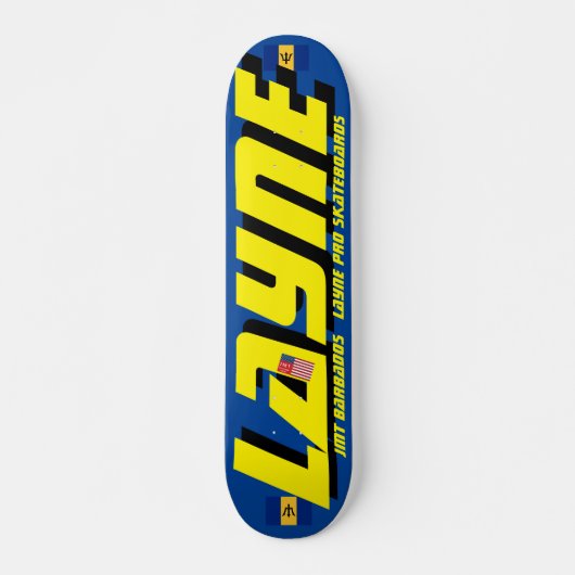 LAYNE JMT BARB 7 3/4" Skatebord Dek Persoonlijk Skateboard (Voorkant)