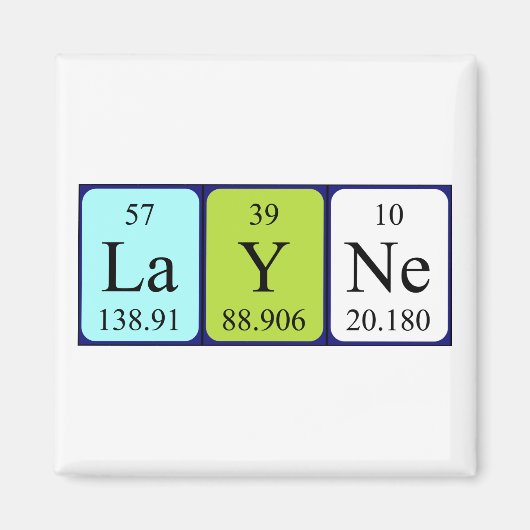 Layne periodieke lijstnaammagneet magneet (Voorkant)