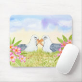 Laysan Albatros met Roze Plumeria's Muismat (Met muis)