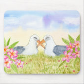 Laysan Albatros met Roze Plumeria's Muismat (Voorkant)