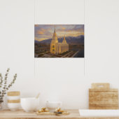 Layton Utah Tempel Schildering™ LDS Kunst aan de W Poster (Keuken)