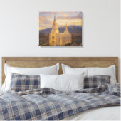 Layton Utah Temple Painting™ LDS Muurschildering C Canvas Afdruk (Insitu (Slaapkamer))