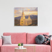 Layton Utah Temple Painting™ LDS Muurschildering C Canvas Afdruk (Insitu (Woonkamer))
