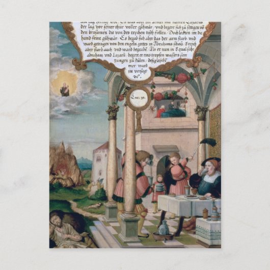 Lazarus en de Rich Man Table Briefkaart (Voorkant)