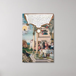 Lazarus en de Rich Man Table Canvas Afdruk