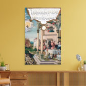 Lazarus en de Rich Man Table Canvas Afdruk (Insitu (Woonkamer))