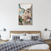 Lazarus en de Rich Man Table Canvas Afdruk (Insitu (Slaapkamer))