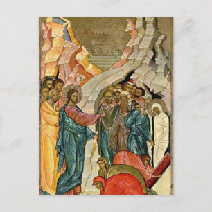 Lazarus orthodox Christelijk icoon verheffen Briefkaart
