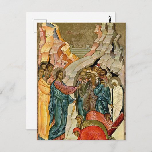 Lazarus orthodox Christelijk icoon verheffen Briefkaart (Voorkant / Achterkant)