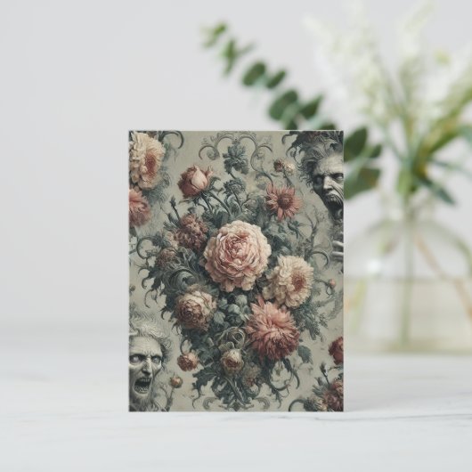 🩸 Lazarus Weeps – Gotisch Victoriaans Feestdagenkaart (Staand voorkant)