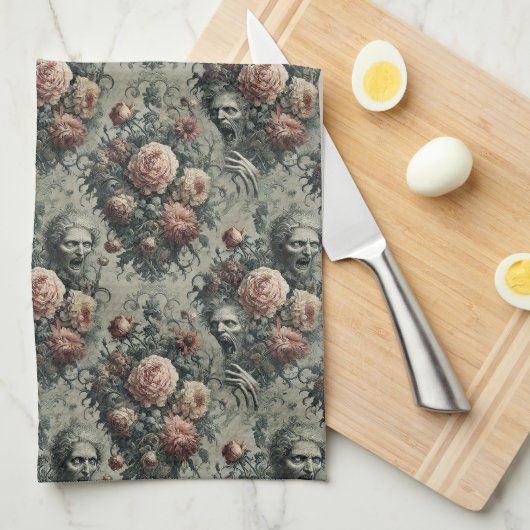 🩸 Lazarus Weeps – Gotisch Victoriaans Theedoek (Quarter Fold)