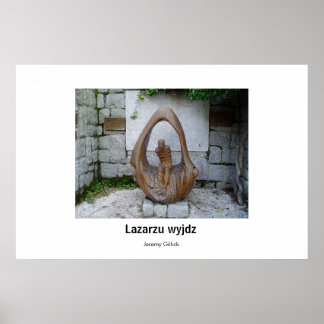 Lazarzu wyjdz-sculptuur poster