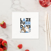 Laze Furr Days - Cute Luie Katten Ontwerp Servet (Insitu)