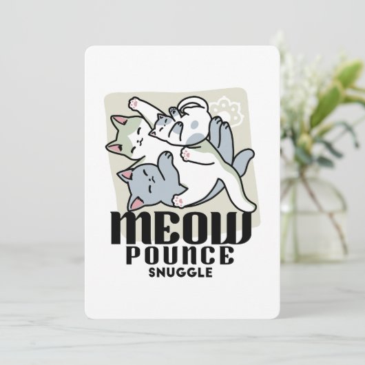 Laze Furr Days - Schattige Lazy Cats Design (Staand voorkant)