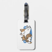 Laze Furr Days - Schattige Lazy Cats Design Bagagelabel (Achterkant verticaal)