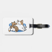 Laze Furr Days - Schattige Lazy Cats Design Bagagelabel (Achterkant horizontaal)