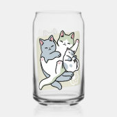 Laze Furr Days - Schattige Lazy Cats Design Blikvorm Glas (Voorkant)
