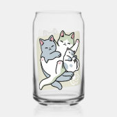 Laze Furr Days - Schattige Lazy Cats Design Blikvorm Glas (Achterkant)