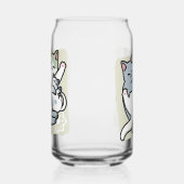 Laze Furr Days - Schattige Lazy Cats Design Blikvorm Glas (Links)