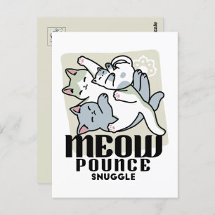 Laze Furr Days - Schattige Lazy Cats Design Briefkaart