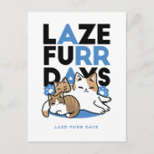 Laze Furr Days - Schattige Lazy Cats Design Briefkaart (Voorkant)
