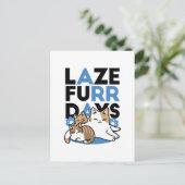 Laze Furr Days - Schattige Lazy Cats Design Briefkaart (Staand voorkant)
