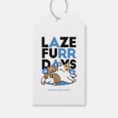 Laze Furr Days - Schattige Lazy Cats Design Cadeaulabel (Voorkant)