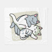Laze Furr Days - Schattige Lazy Cats Design Fleece Deken (Voorkant (Horizontaal))