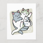 Laze Furr Days - Schattige Lazy Cats Design Flyer (Achterkant)