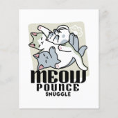 Laze Furr Days - Schattige Lazy Cats Design Flyer (Voorkant)