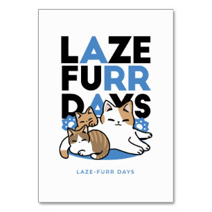 Laze Furr Days - Schattige Lazy Cats Design Kaart