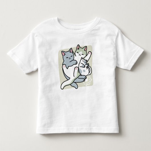 Laze Furr Days - Schattige Lazy Cats Design Kinder Shirts (Voorkant)