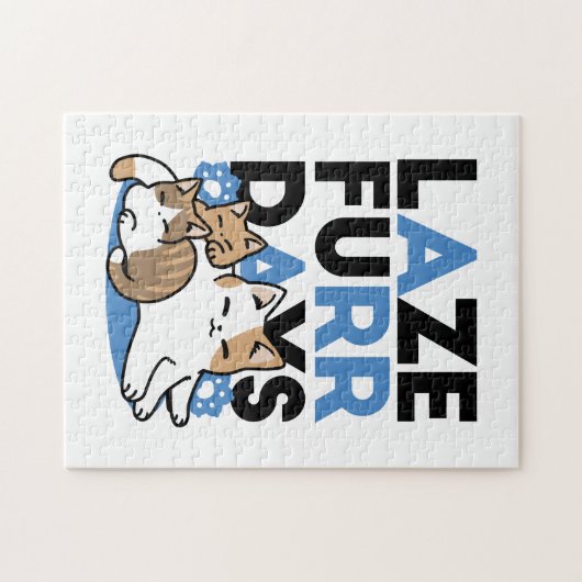 Laze Furr Days - Schattige Lazy Cats Design Legpuzzel (Horizontaal)