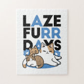 Laze Furr Days - Schattige Lazy Cats Design Legpuzzel (Verticaal)