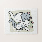 Laze Furr Days - Schattige Lazy Cats Design Legpuzzel (Horizontaal)