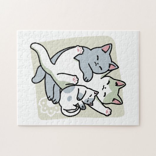Laze Furr Days - Schattige Lazy Cats Design Legpuzzel (Horizontaal)