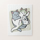 Laze Furr Days - Schattige Lazy Cats Design Legpuzzel (Verticaal)