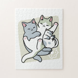 Laze Furr Days - Schattige Lazy Cats Design Legpuzzel