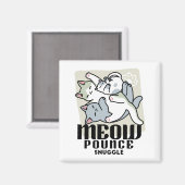 Laze Furr Days - Schattige Lazy Cats Design Magneet (Voorkant / Achterkant)