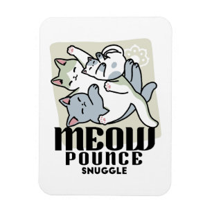 Laze Furr Days - Schattige Lazy Cats Design Magneet