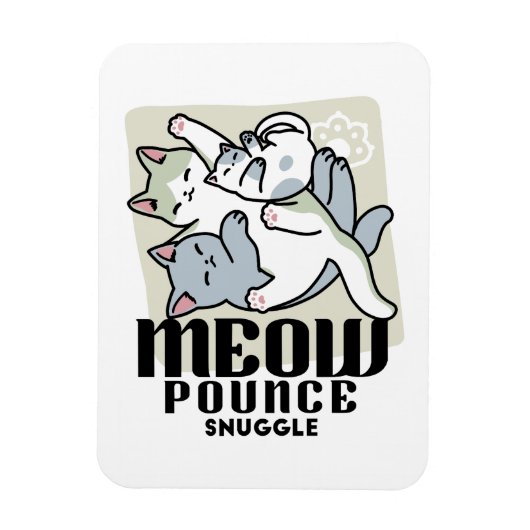 Laze Furr Days - Schattige Lazy Cats Design Magneet (Verticaal)
