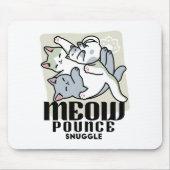 Laze Furr Days - Schattige Lazy Cats Design Muismat (Voorkant)