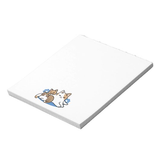 Laze Furr Days - Schattige Lazy Cats Design Notitieblok (Linkerzijde)