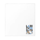 Laze Furr Days - Schattige Lazy Cats Design Notitieblok (Voorkant)