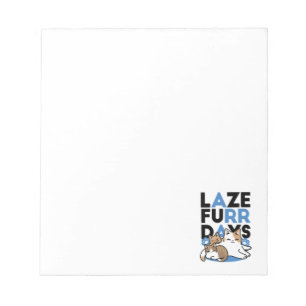 Laze Furr Days - Schattige Lazy Cats Design Notitieblok