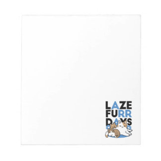 Laze Furr Days - Schattige Lazy Cats Design Notitieblok