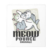 Laze Furr Days - Schattige Lazy Cats Design Notitieblok (Voorkant)