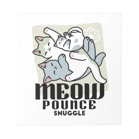 Laze Furr Days - Schattige Lazy Cats Design Notitieblok (Voorkant)